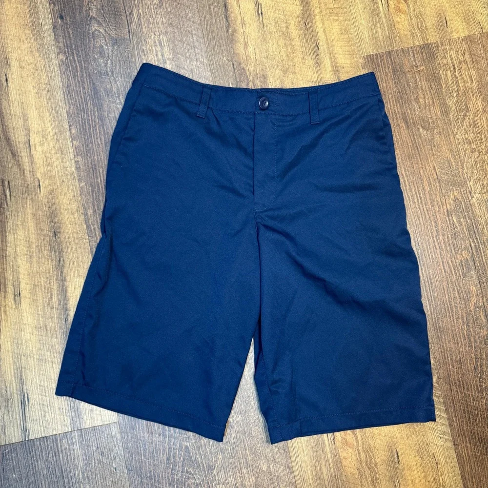 Under Armour Golf Shorts Boys‎ Size 18 Loose Fit Navy Blue Athletic Performance